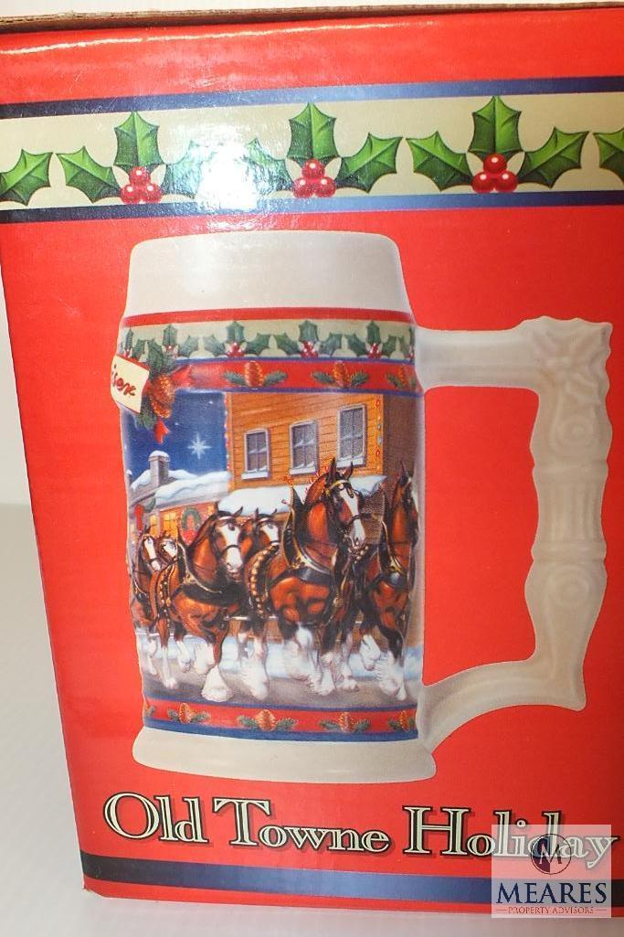 Budweiser Collectors Holiday Beer Steins