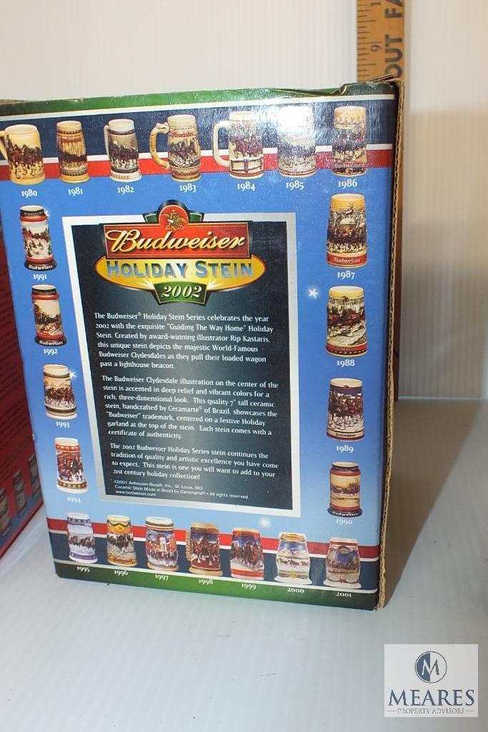 Budweiser Collectors Holiday Beer Steins
