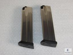 Lot 2 Factory Stainless Springfield XDM 9mm 19 Round Magazines