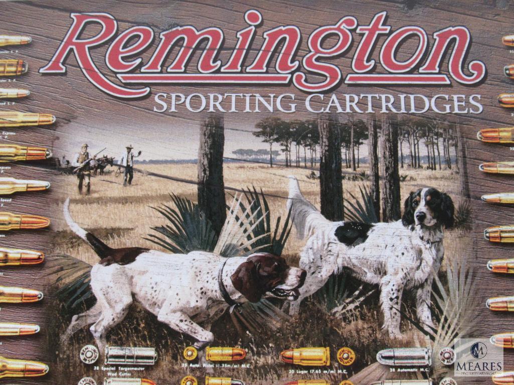 New Vintage look Tin Sign Remington Sporting Cartridges Rifle, Pistol, Revolver Ammo