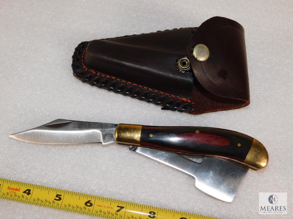 Buffalo Bob's Pocket Chopper Combination Folder Axe & Clip Blade & Indian Collector Knife