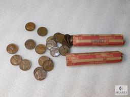 Two Rolls of Wheat Cents