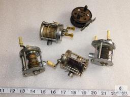 Lot of 5 Vintage Fishing Rod Reels