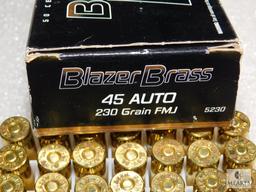 38 Rounds Blazer Brass .45 Auto 230 Grain FMJ Ammo