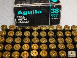 50 Rounds Aguila .38 Super A+P FMJ Ammo 130 Grain