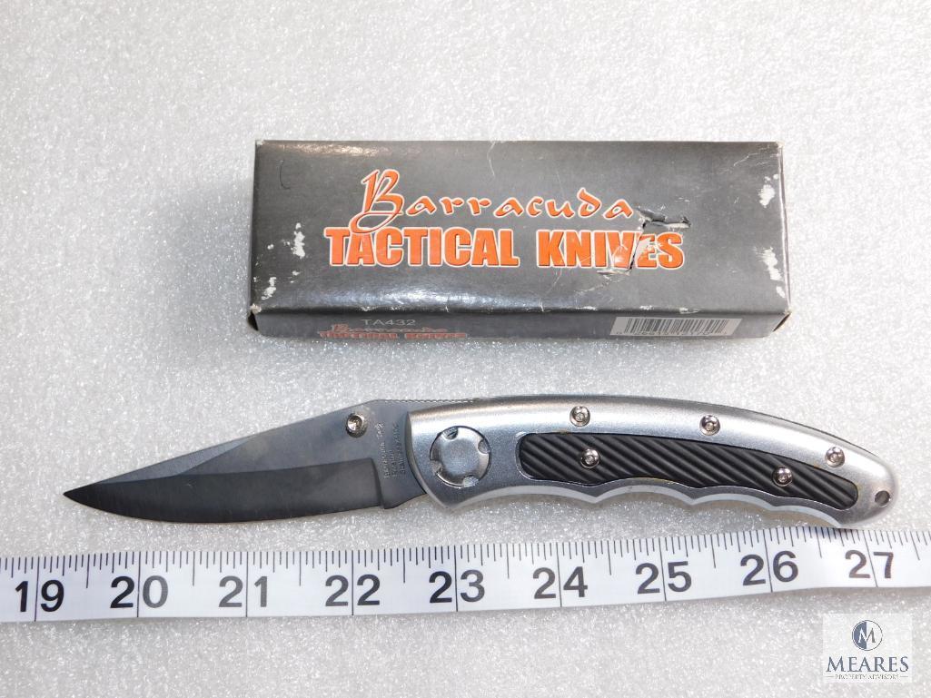 Barracuda Tactical Pocket Knife #440C Stainless w/ Belt Clip