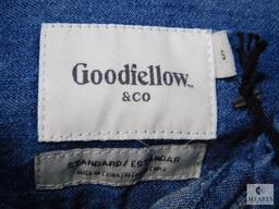 ase Lot 6 New Ladies Goodfellow & Co Size Small Denim Image Blue Long Sleeve Button Up Shirts