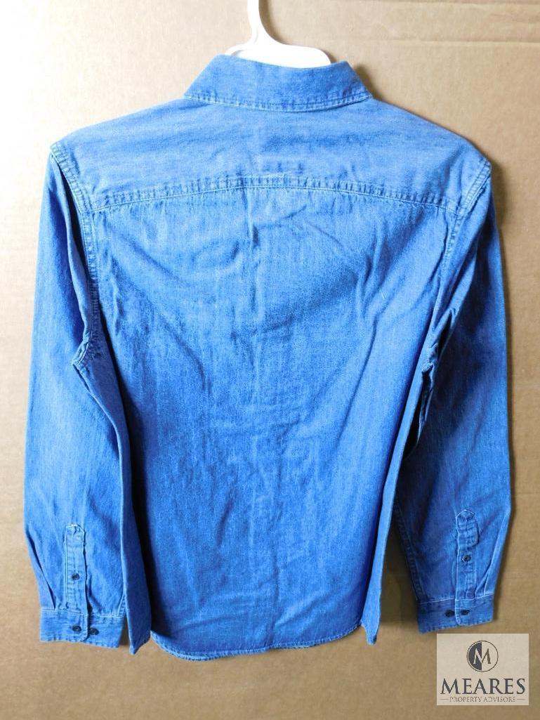 ase Lot 6 New Ladies Goodfellow & Co Size Small Denim Image Blue Long Sleeve Button Up Shirts