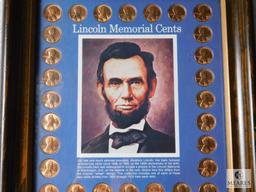 Framed Lincoln Memorial Cent collector set