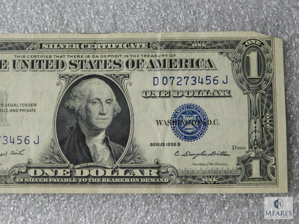 Group of 2: US small size $1 silver certificates