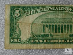 National Currency Note - The Peoples Bank of Greenville, South Carolina $5 note