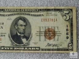 National Currency Note - The First National Bank of Atlanta, Georgia $5 note