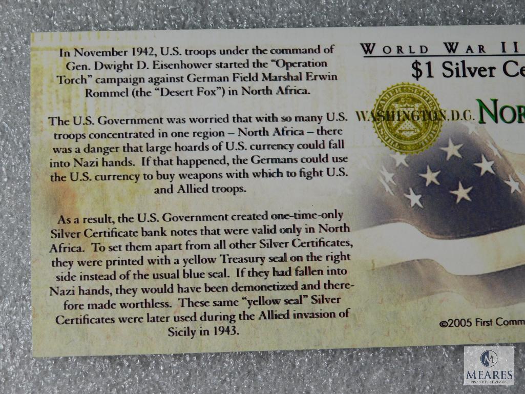 Series 1935-A US $1 World War II - North African Emergency silver certificate