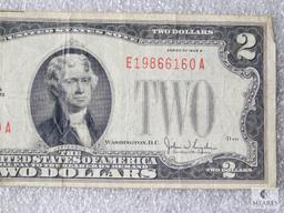 Series 1928-G US small size $2 red seal note
