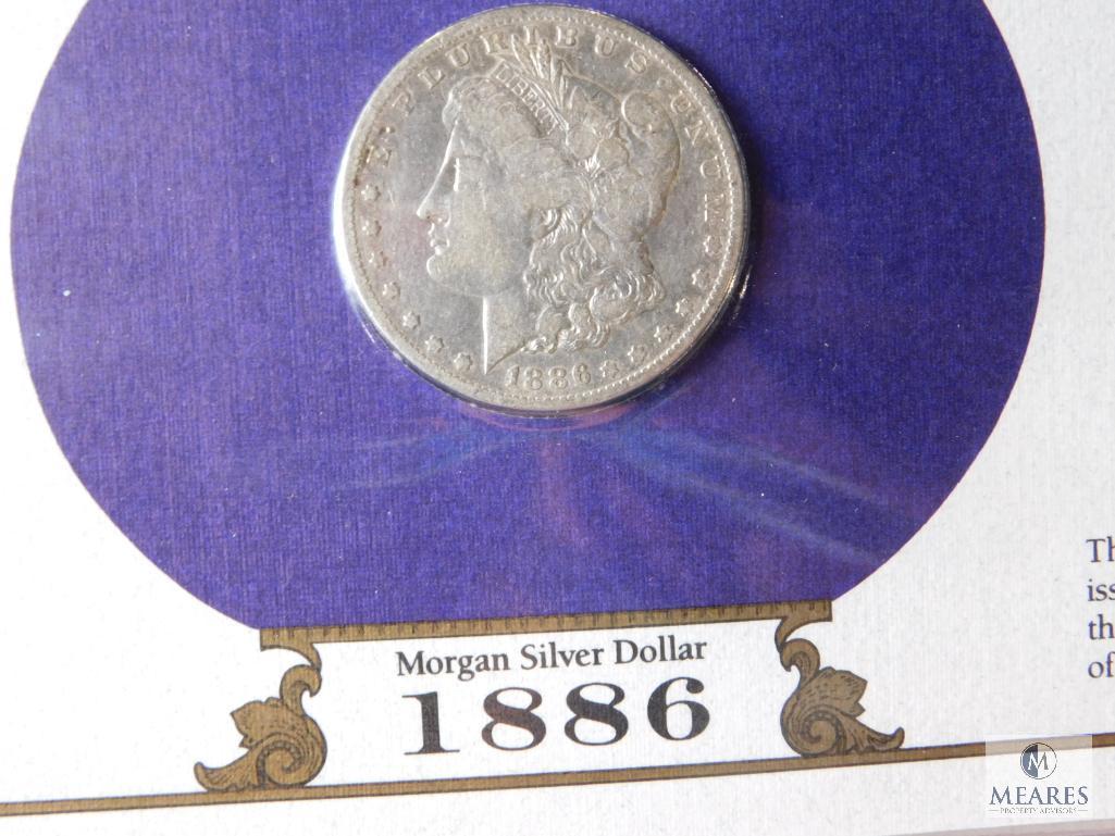 US Silver Dollar Collection Album - with coins