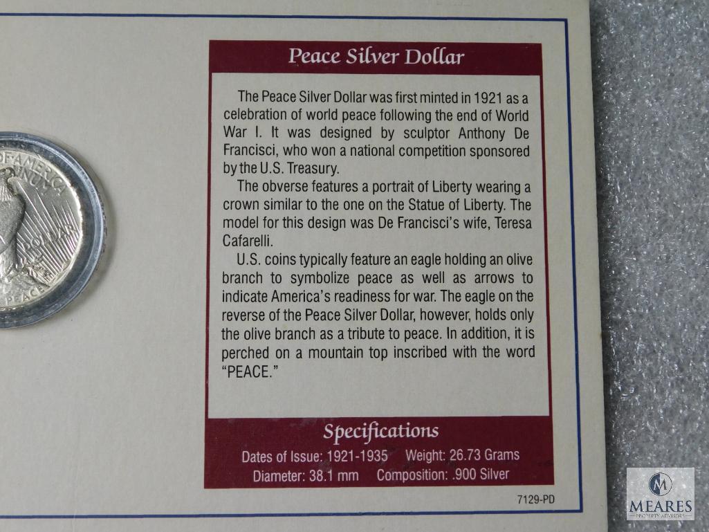 Portraits of Liberty presentation set with 1923 Peace dollar