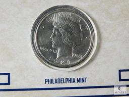 1924 Peace dollar - First Winter Olympic Games note