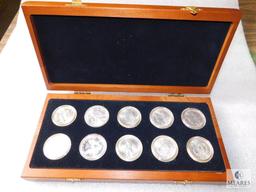 Collection of 10 silver coins - Peace, Morgan and Silver Eagles