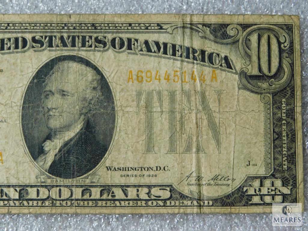 US $10 Gold Certificate - Series of 1928