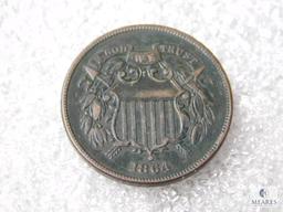 Civil War - 1864 2-cent piece