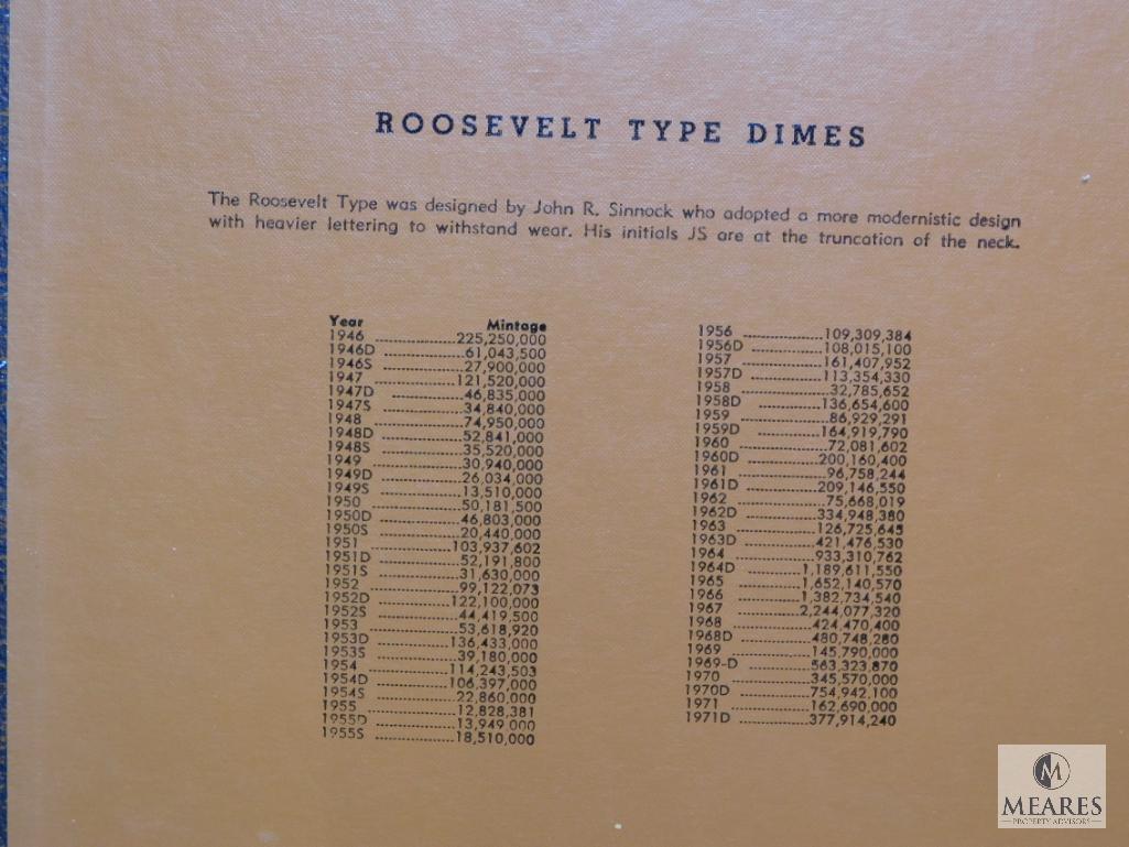 Roosevelt Collector book - complete 1946 through 1980-S