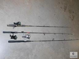 Lot of 3 Fishing Rod & Reels Daiwa, and Cardinal Reels