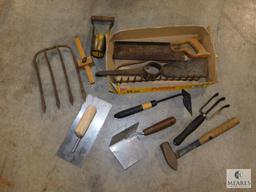 Lot of Yard Tool Heads & Trowels and Gardening Tools