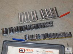 Lot CIT Craft Socket Set and Assorted Sockets