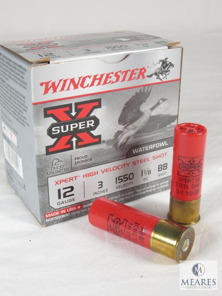 25 Shells Winchester Super X 12 Gauge 3" 1550 Velocity 1-1/8 oz BB Shot Shotgun Shells