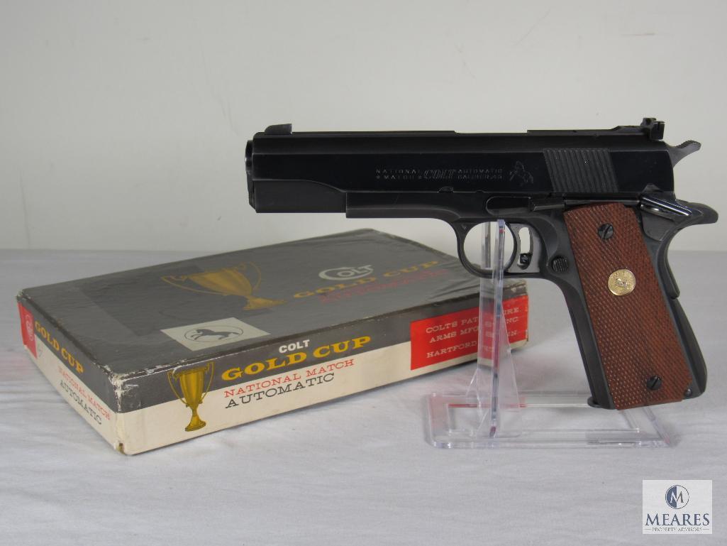 1958 Colt Gold Cup National Match .45 Semi-Auto Pistol in Original Box with Colt Archive Letter