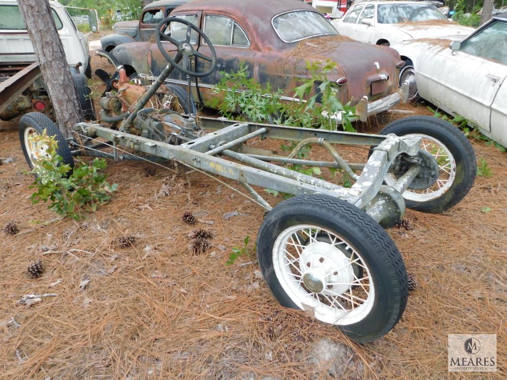 Model A Frame and Partial Engine