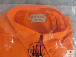 New Beretta men's TM Shooting Shirt L/S Size L Large Orange