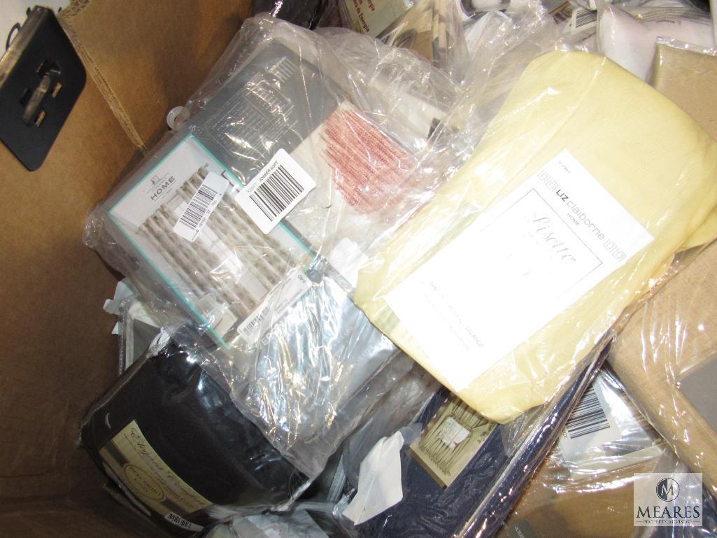 Pallet Box of New Overstock & Returns - Contains Curtains, Valances, and or Bed Linens