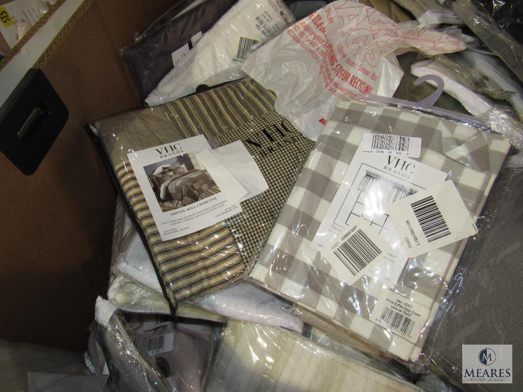 Pallet Box of New Overstock & Returns - Contains Curtains, Valances, and or Bed Linens