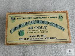 Chisholm Collector Box 45 Colt Ammo 50 Rounds 225 Grain