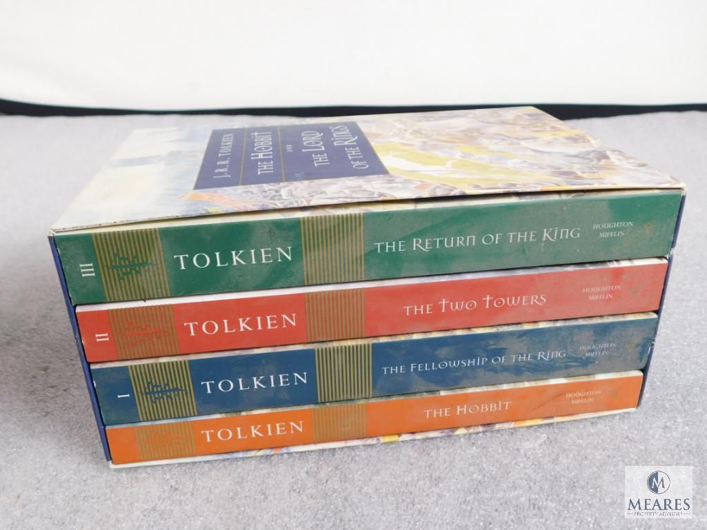 Set of Webster's Pocket Reference Library & The Hobbit and Lord of The Rings 4 Pack Book Set