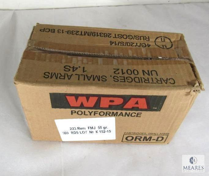 Case 500 Rounds WPA Performance .223 REM Ammo 55 Grain FMJ Steel Case