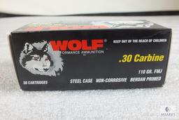 50 rounds- 30 carbine ammo- 110 grain FMJ