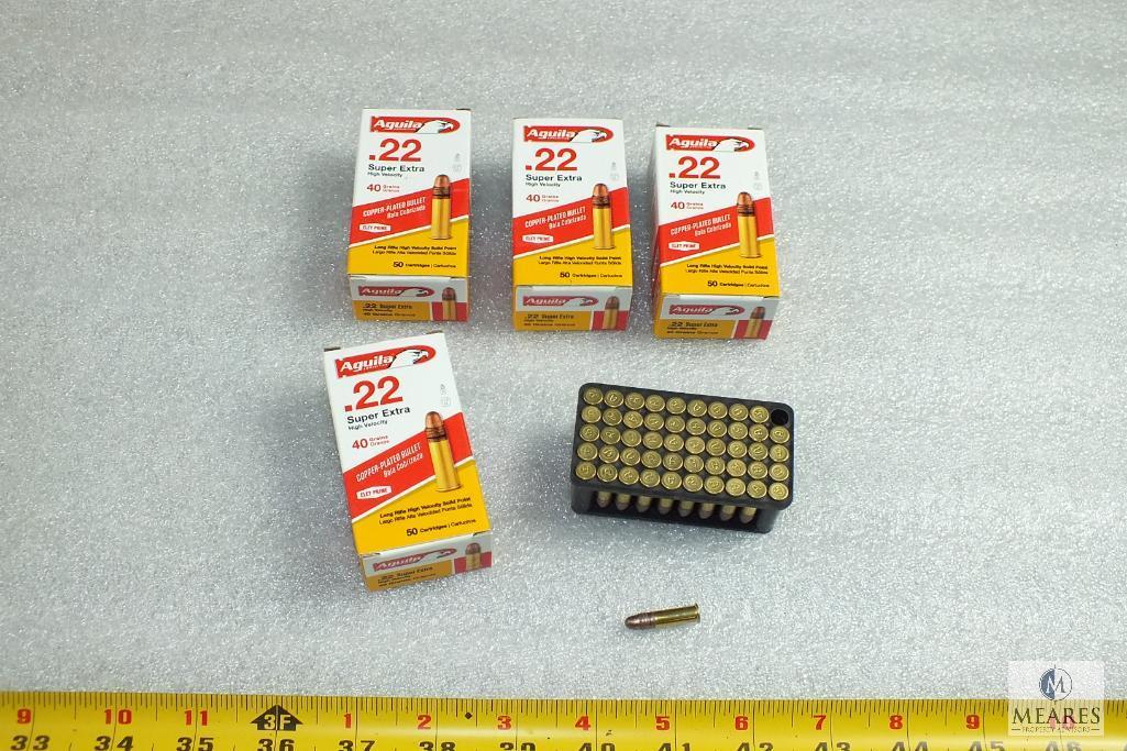 200 Rounds Aguila .22 LR Long Rifle Ammo 40 Grain Copper Plated 1255 FPS High Velocity