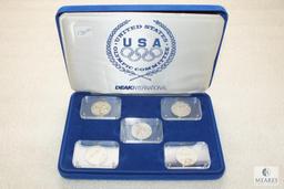 1988 US Olympic Team 5-coin commemorative set - DEAK International