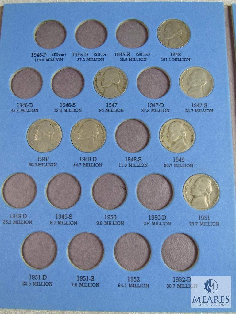 Incomplete Jefferson Nickel Book - 1938 to 1961