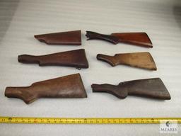 Lot of 6 assorted Wood Stocks for Rifles or Shotguns