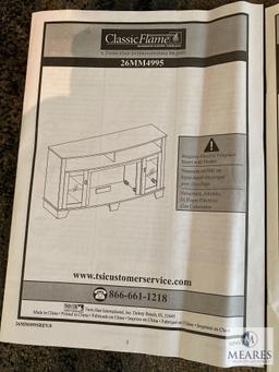 Twin-Star International Home Furnishings Console Table with Electric Fireplace