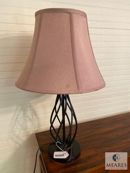 Lot of Two Matching Table Lamps with Shades