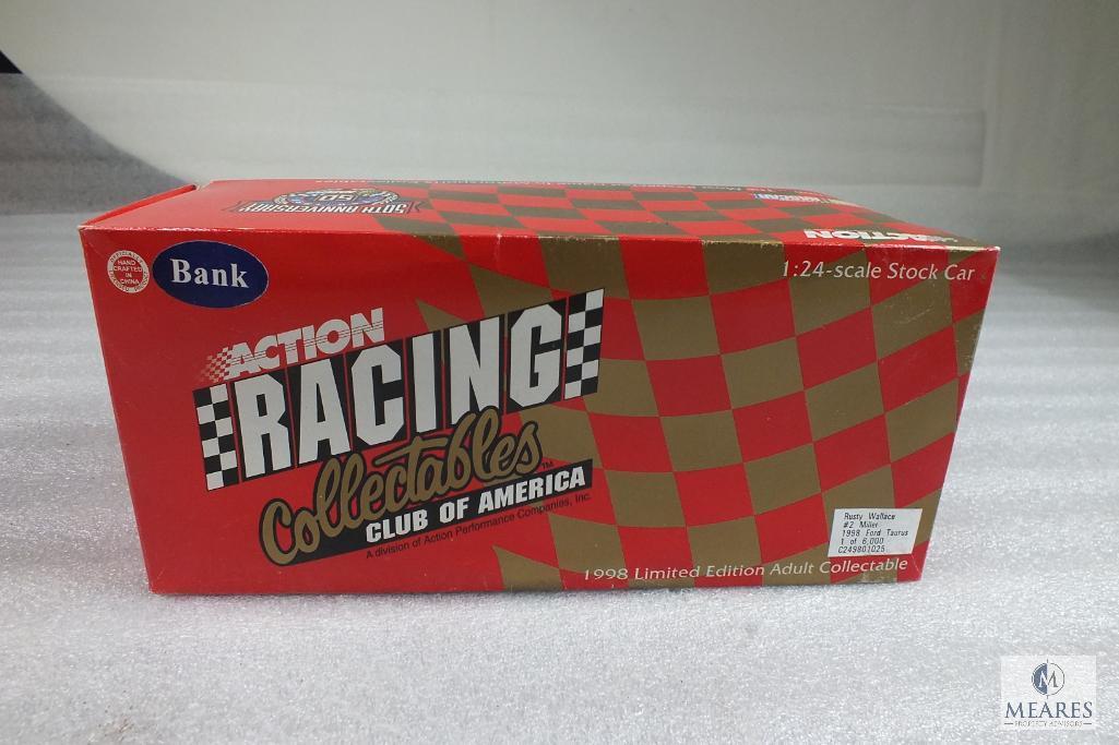 Lot of 2 Nascar Limited Edition Diecast Stock Cars 1:24 Scale Rusty Wallace