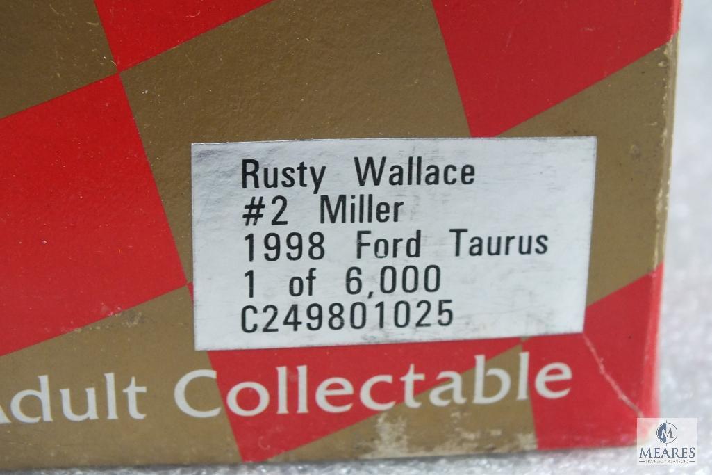 Lot of 2 Nascar Limited Edition Diecast Stock Cars 1:24 Scale Rusty Wallace