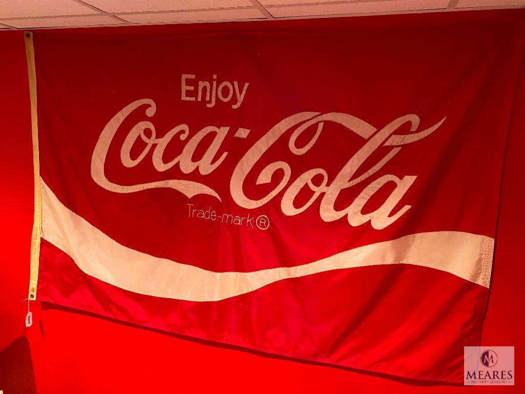 Coca-Cola Vintage Nylon Advertising Flag