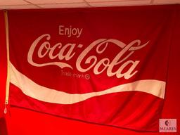 Coca-Cola Vintage Nylon Advertising Flag