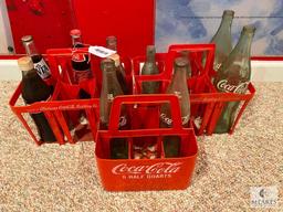 Lot of Three Plastic Coca-Cola Drink Carriers
