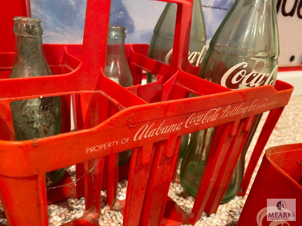 Lot of Three Plastic Coca-Cola Drink Carriers